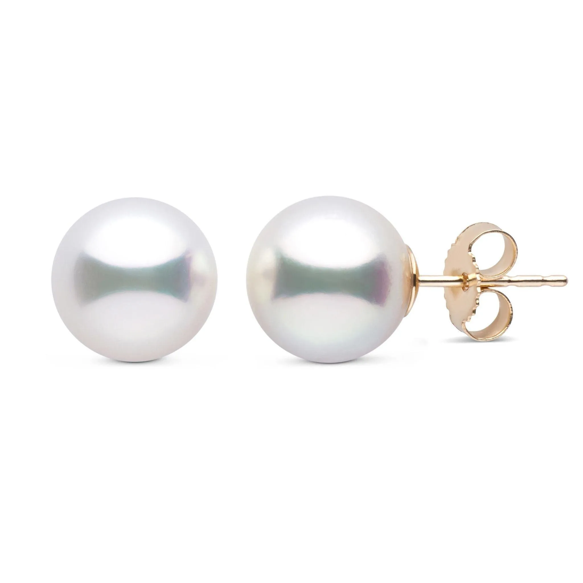 8.0-9.0 mm White South Sea Pearl Stud Earrings