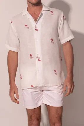 A Cherry On Top Men Linen Shirt