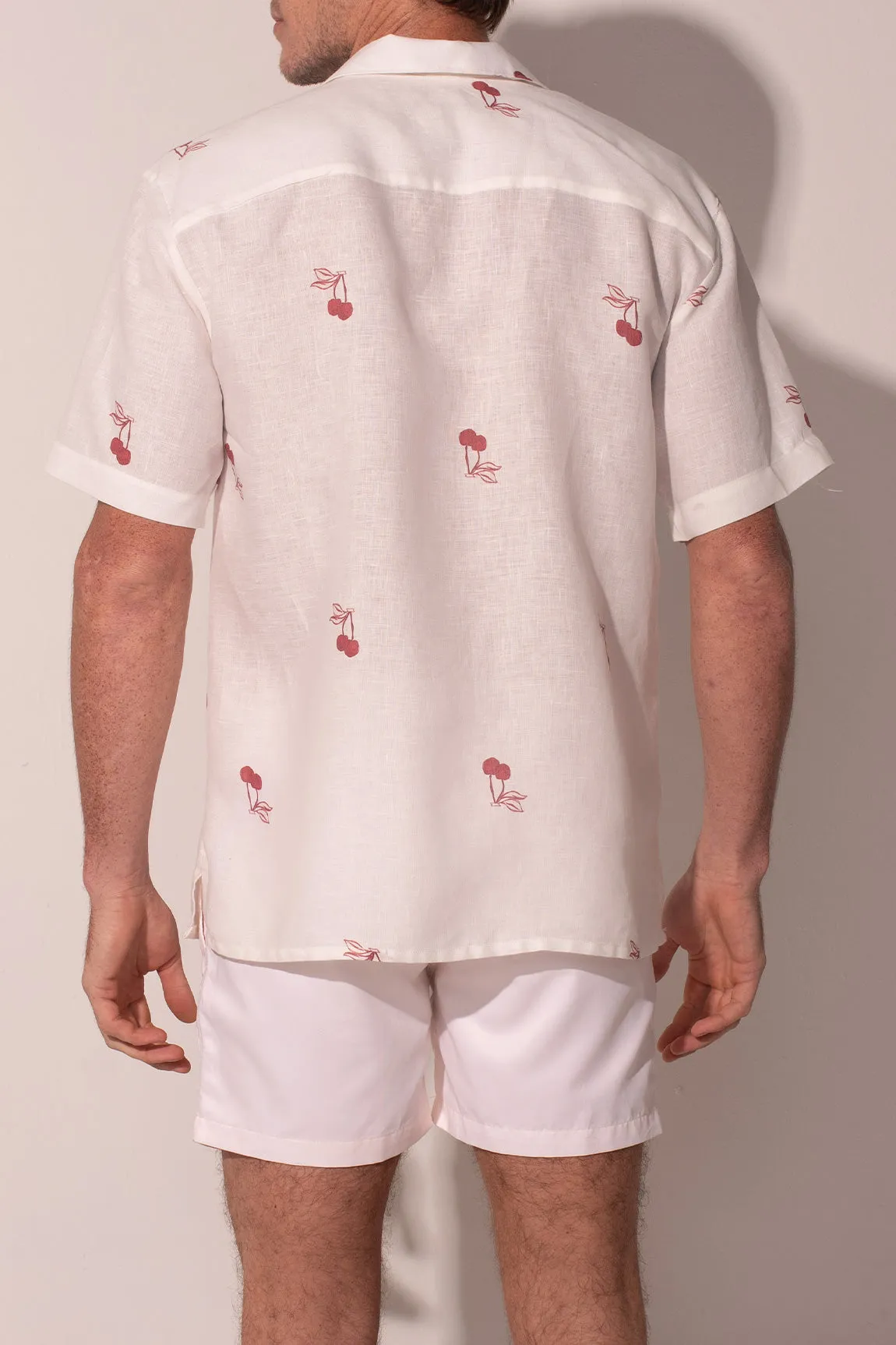 A Cherry On Top Men Linen Shirt