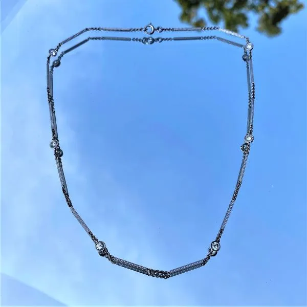 Art Deco Diamond Chain Necklace