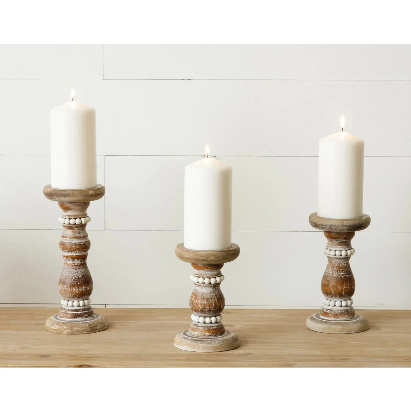 Audrey's Beaded Candle Holders Set of 3