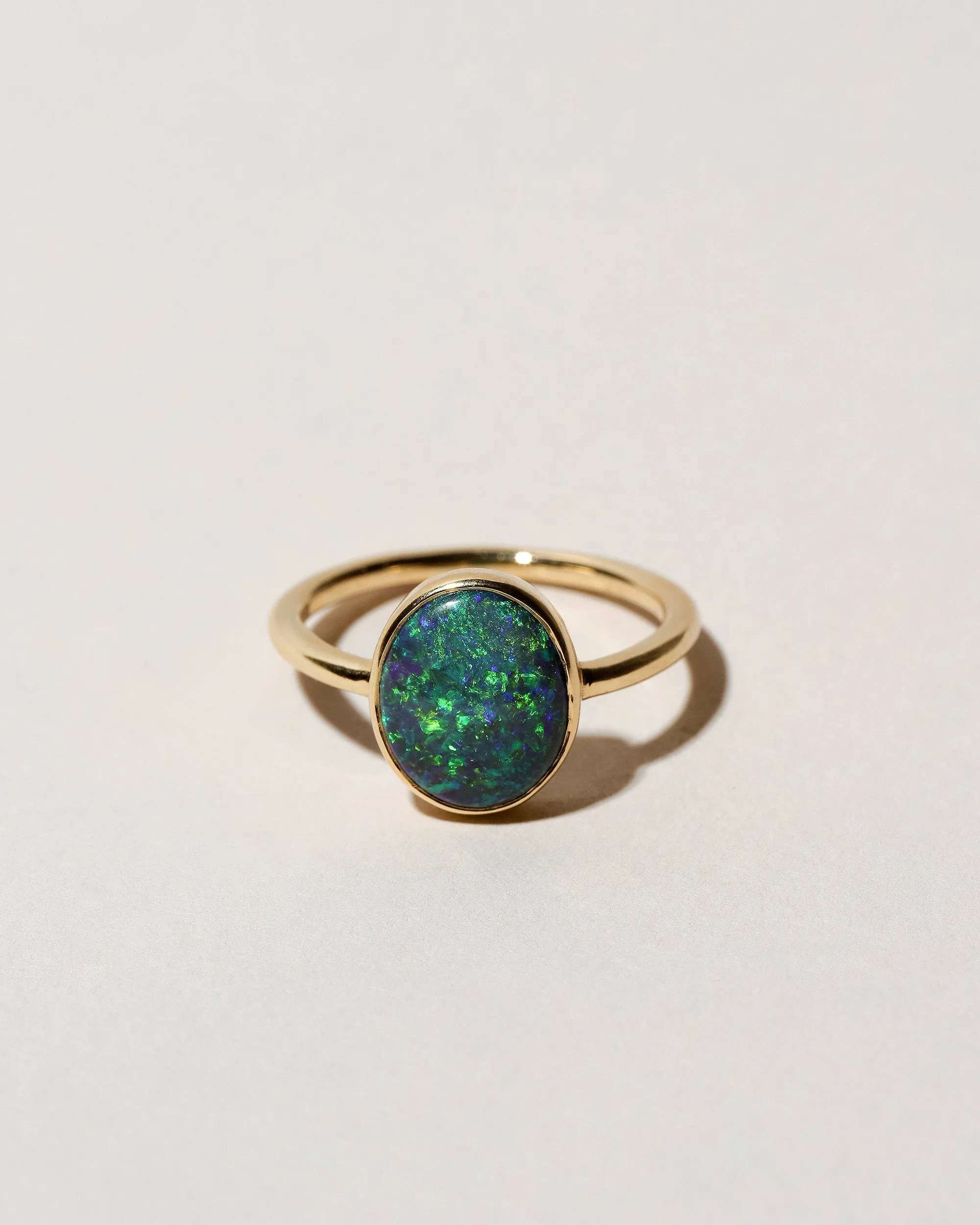 Australian Black Opal Ring