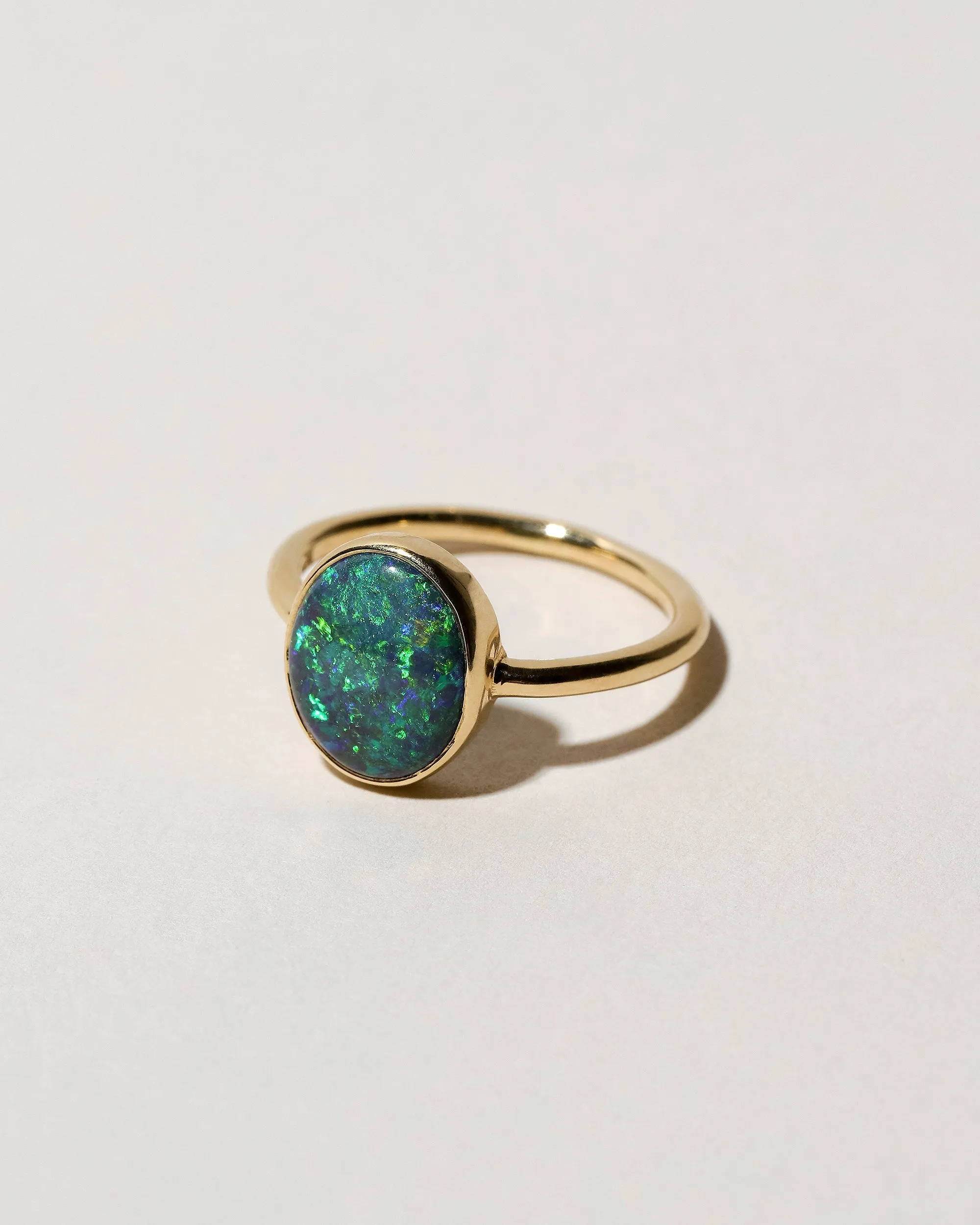 Australian Black Opal Ring