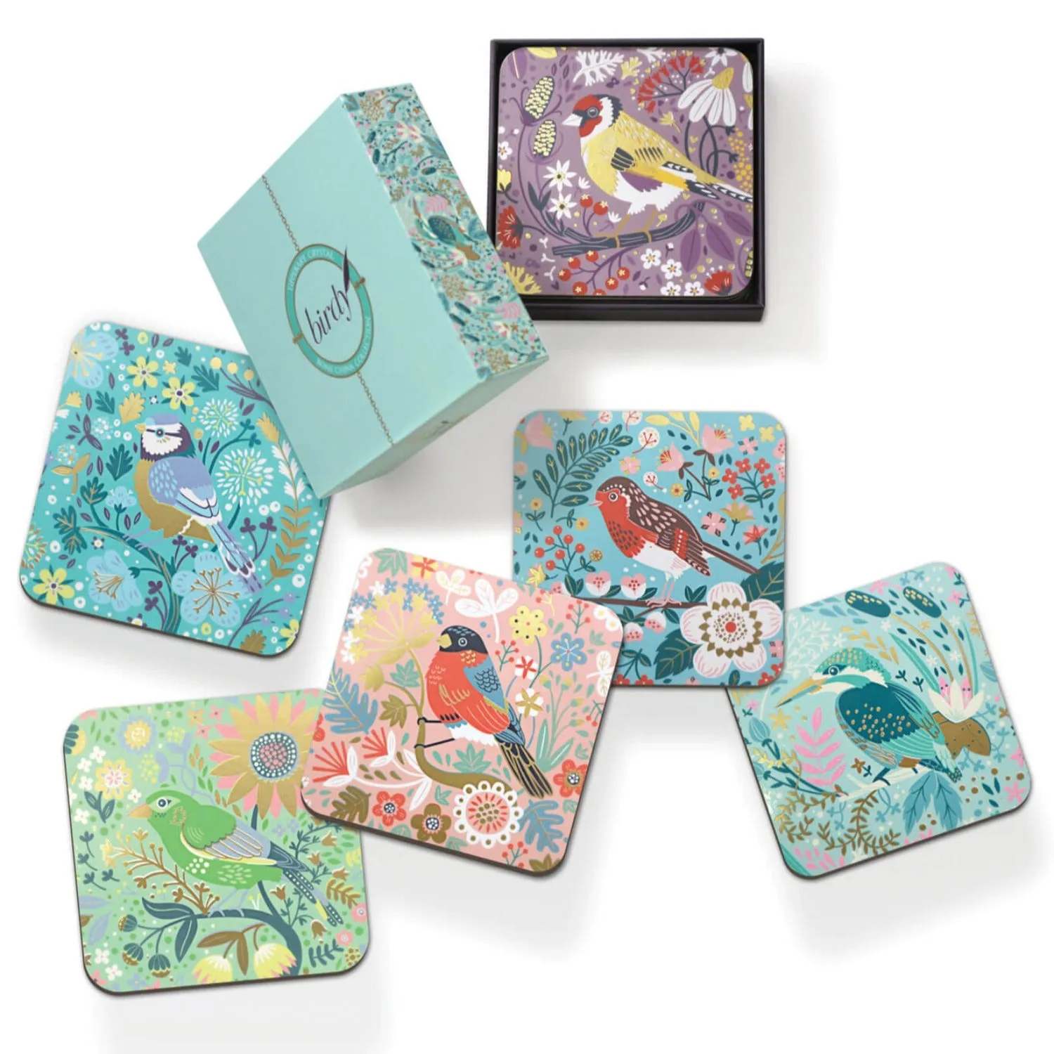 Birdy 6 piece coaster set