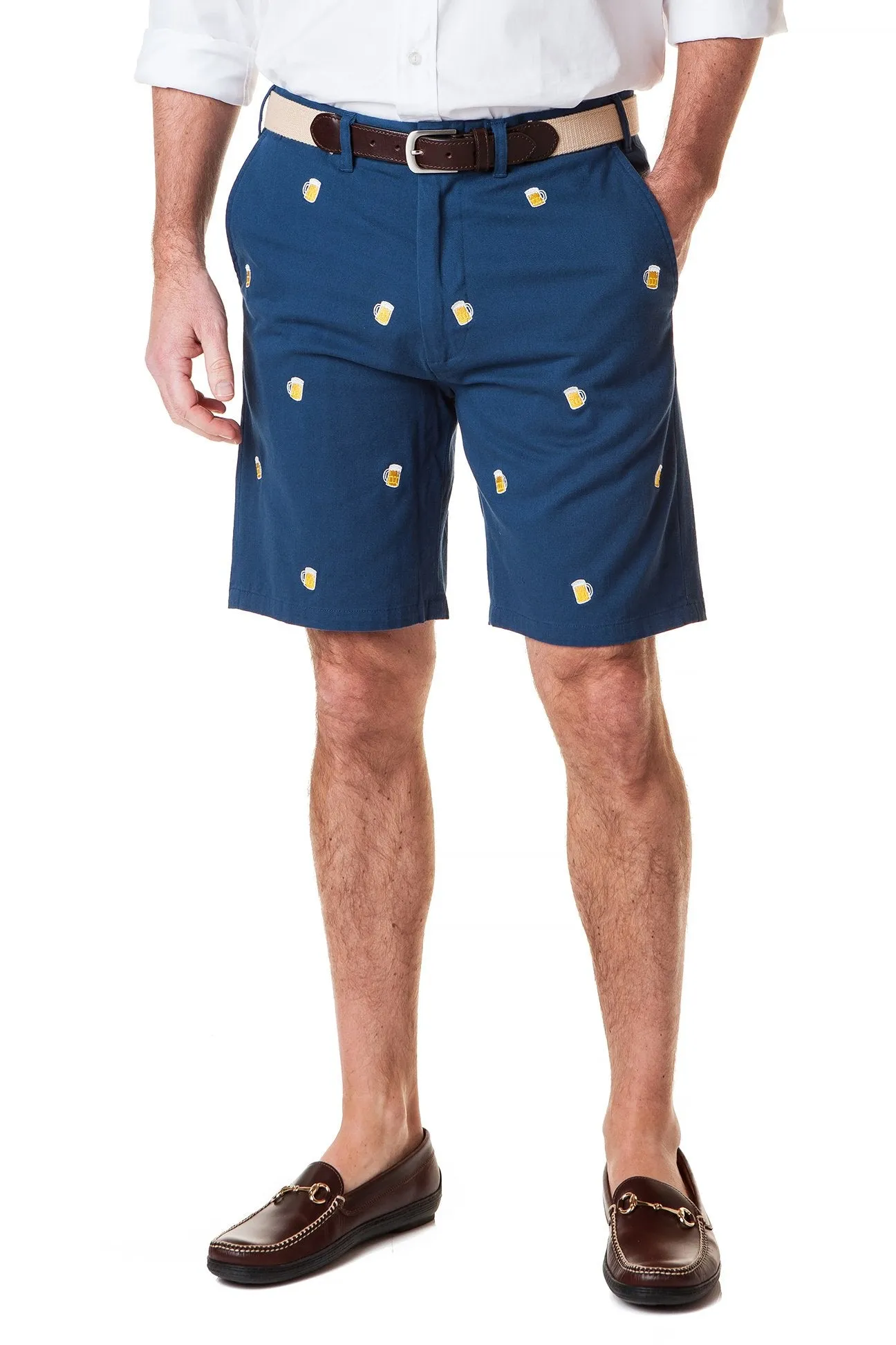 Cisco Short Stretch Twill Navy with Beer Mug