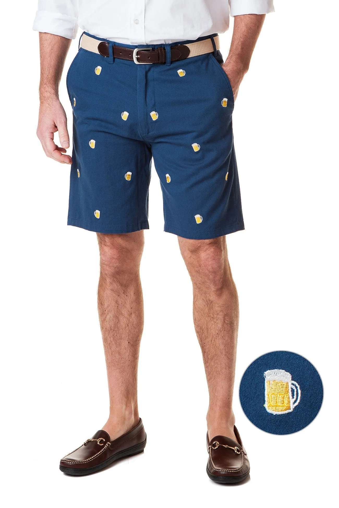 Cisco Short Stretch Twill Navy with Beer Mug