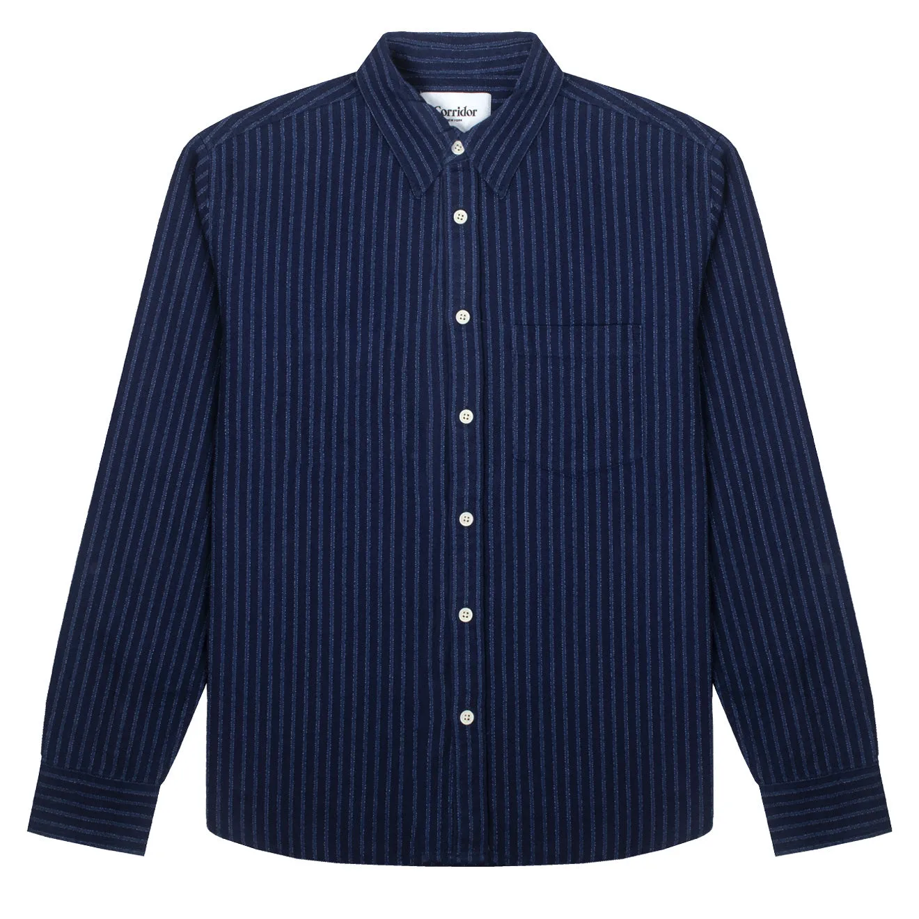 Corridor Indigo Bengal Stripe Shirt Navy