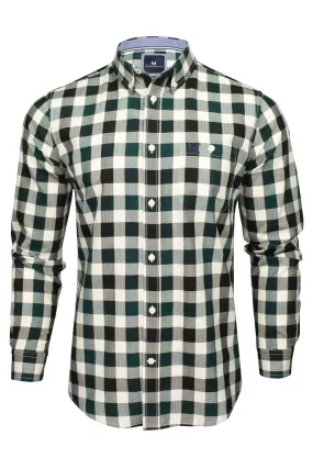 Crew Clothing Mens Slim Herringbone Gingham Shirt Long Sleeve