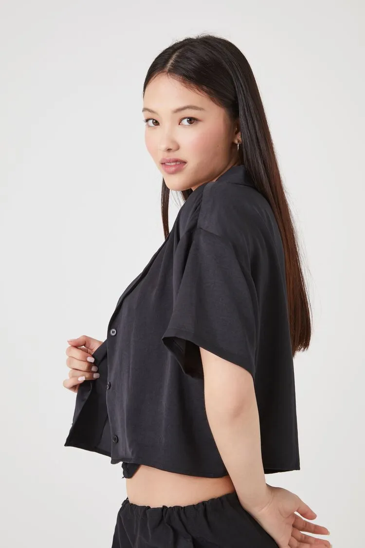 Cropped Drop-Sleeve Shirt