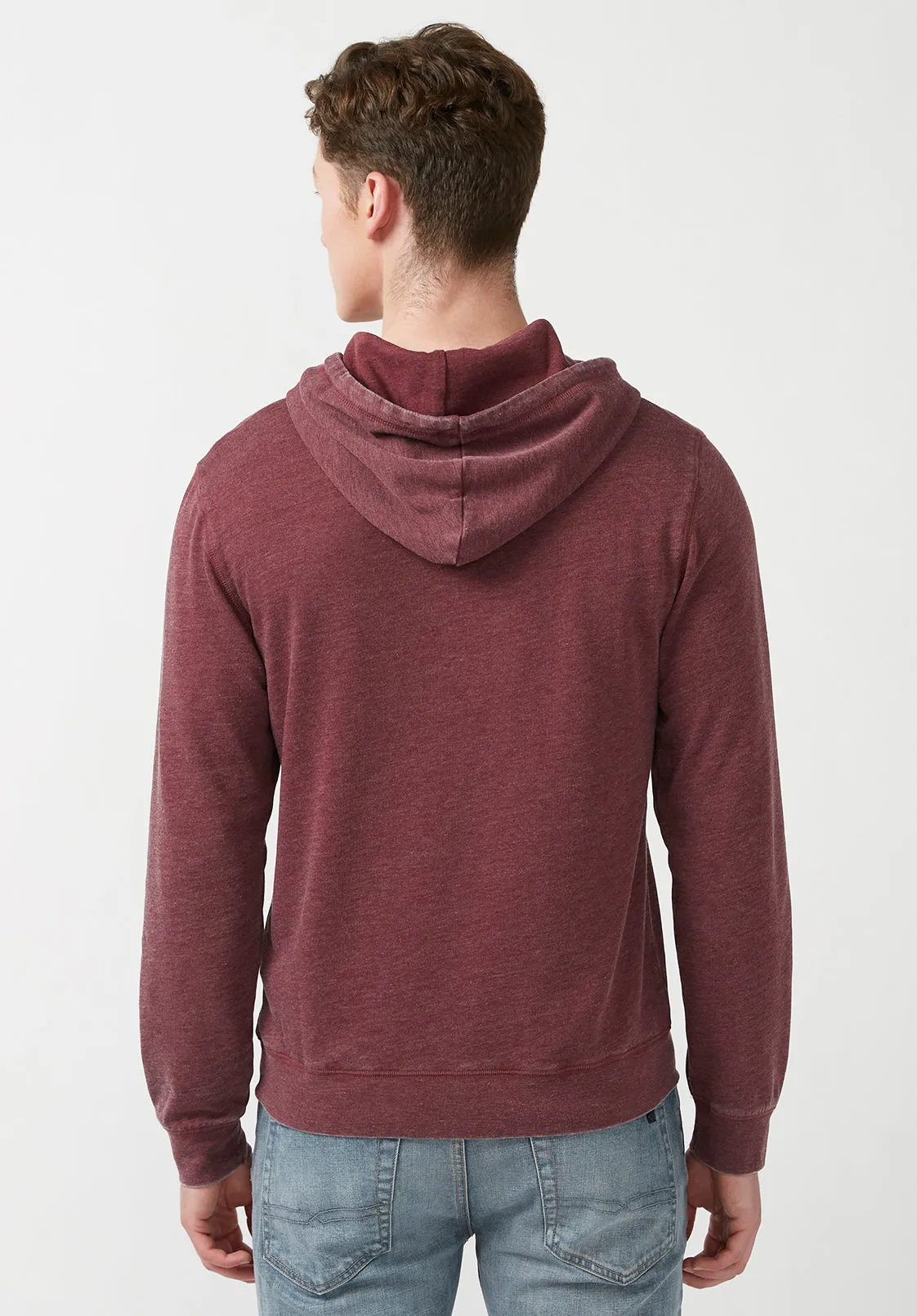 Farman Men’s Hoodie Sweatshirt in Dark Red - BM24171