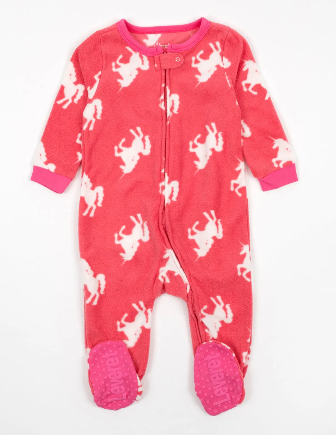 Kids Footed Fleece Unicorn Pajamas