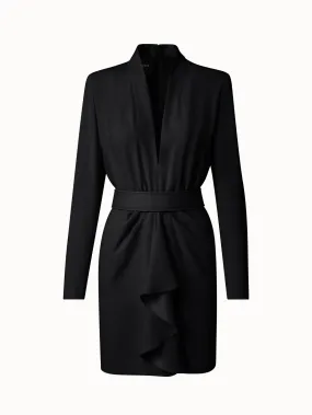 Kleid aus Envers-Satin with Horsehair Belt