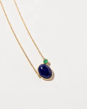 Lapis & Emerald Pendant Necklace