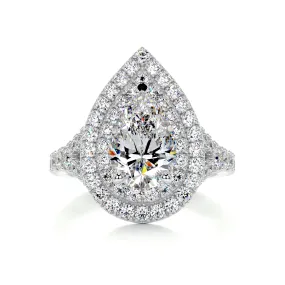 Melanie Moissanite & Diamonds Ring -Platinum