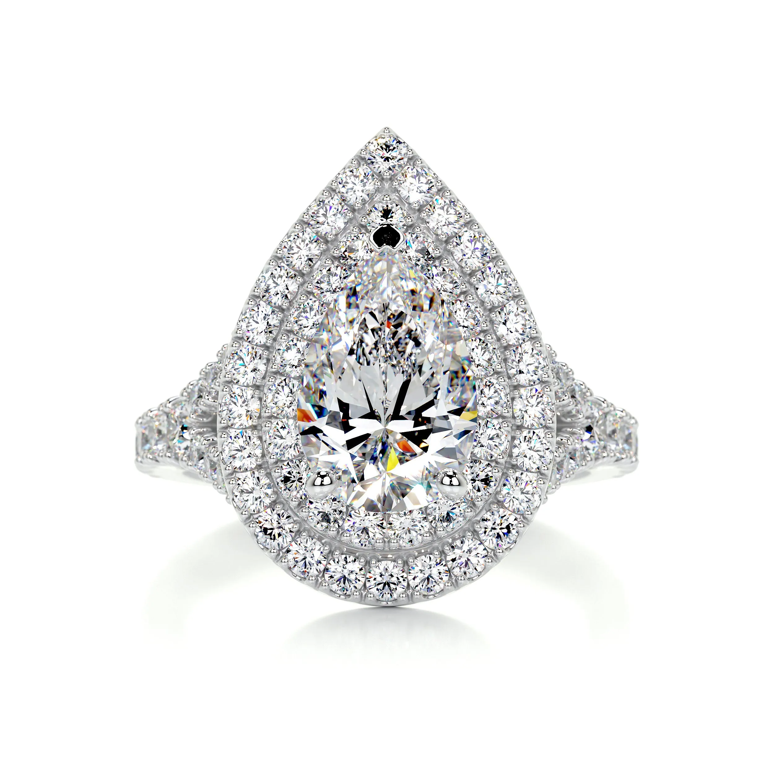 Melanie Moissanite & Diamonds Ring -Platinum