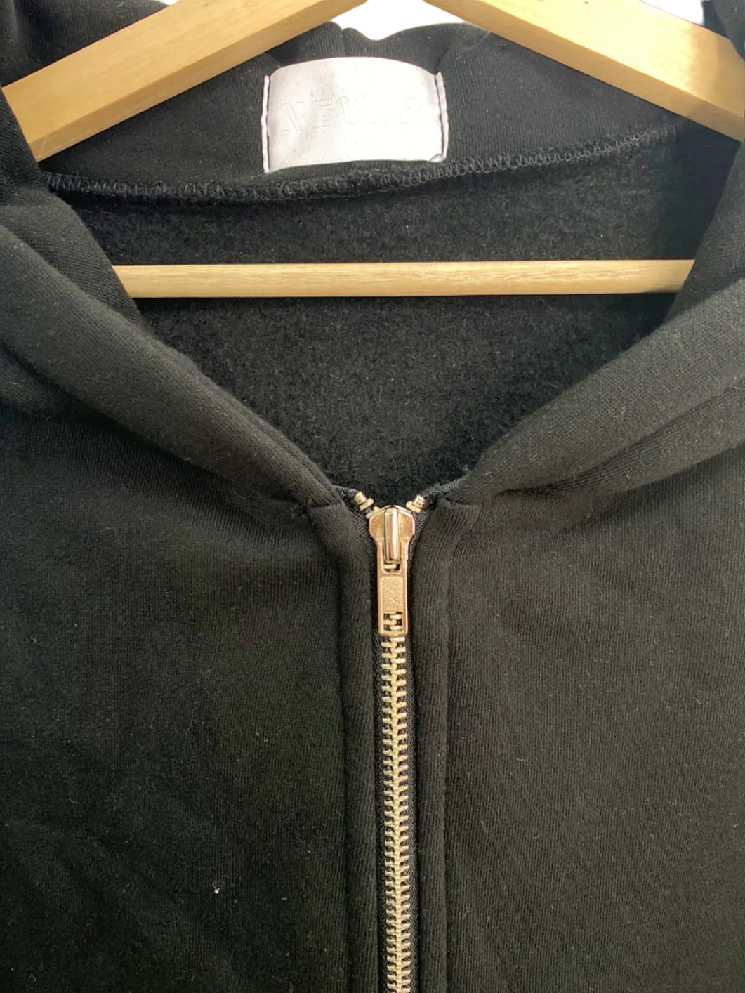 Never Black Zipped Hoodie UK Size L