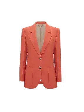 Patch Pocket Jacket in Papaya