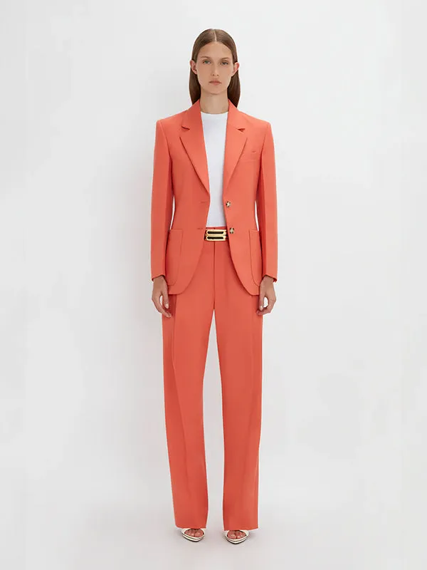 Patch Pocket Jacket in Papaya