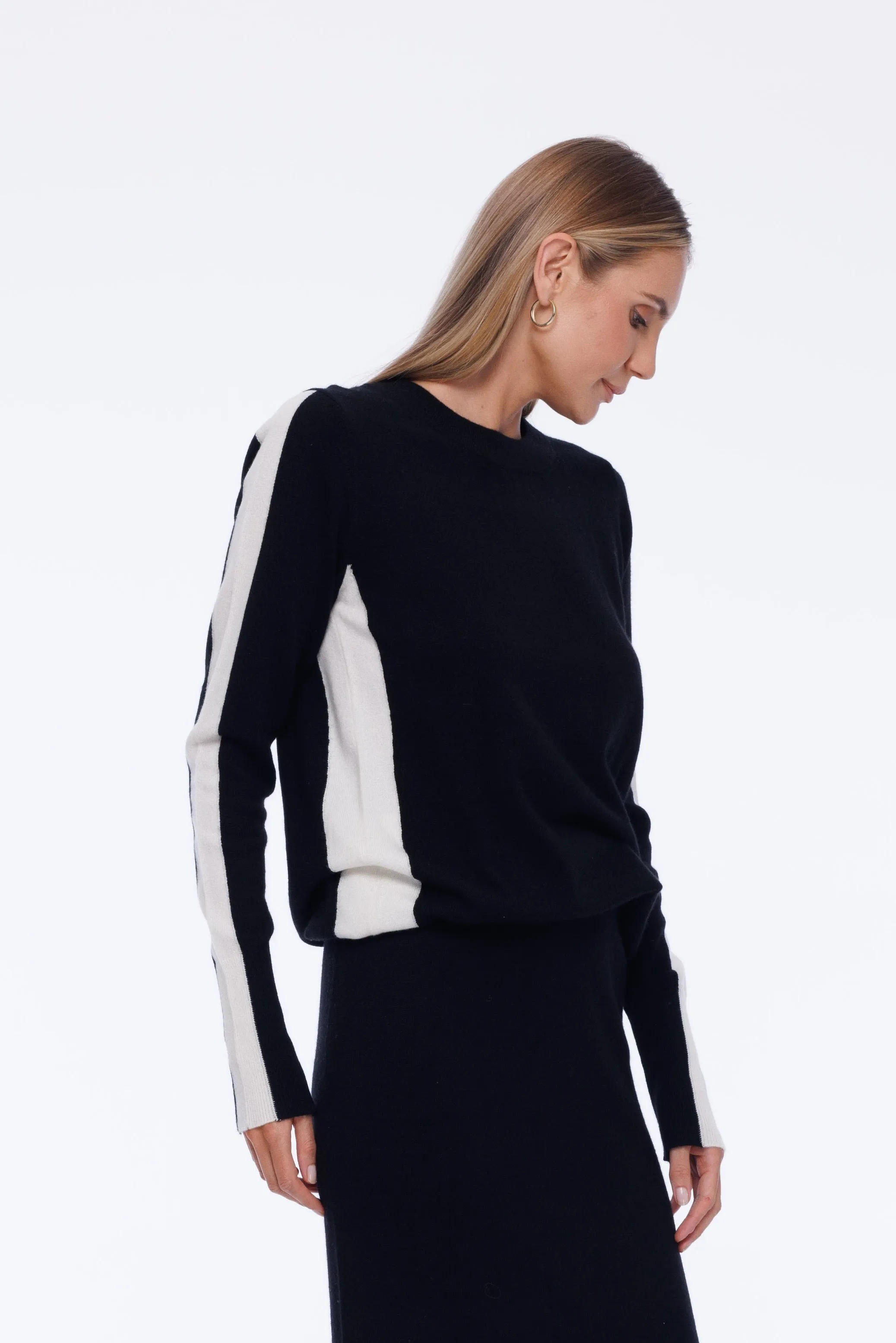 PRE-ORDER Mesmerise Sweater - Black/White Stripe