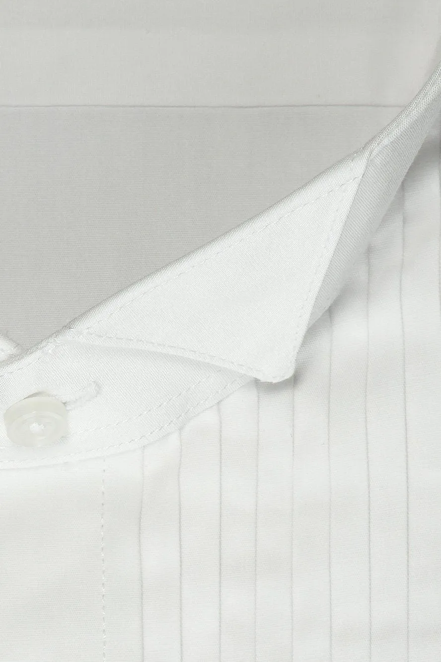 "David" White Wingtip Tuxedo Shirt