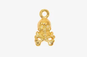 Skull and Bones Charm Wholesale 14K Gold, Solid 14K Gold, G120