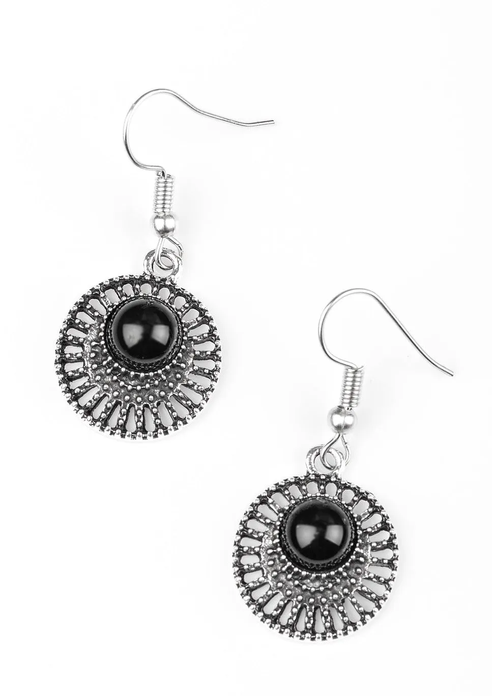 Stylishly Saharan Black Earrings