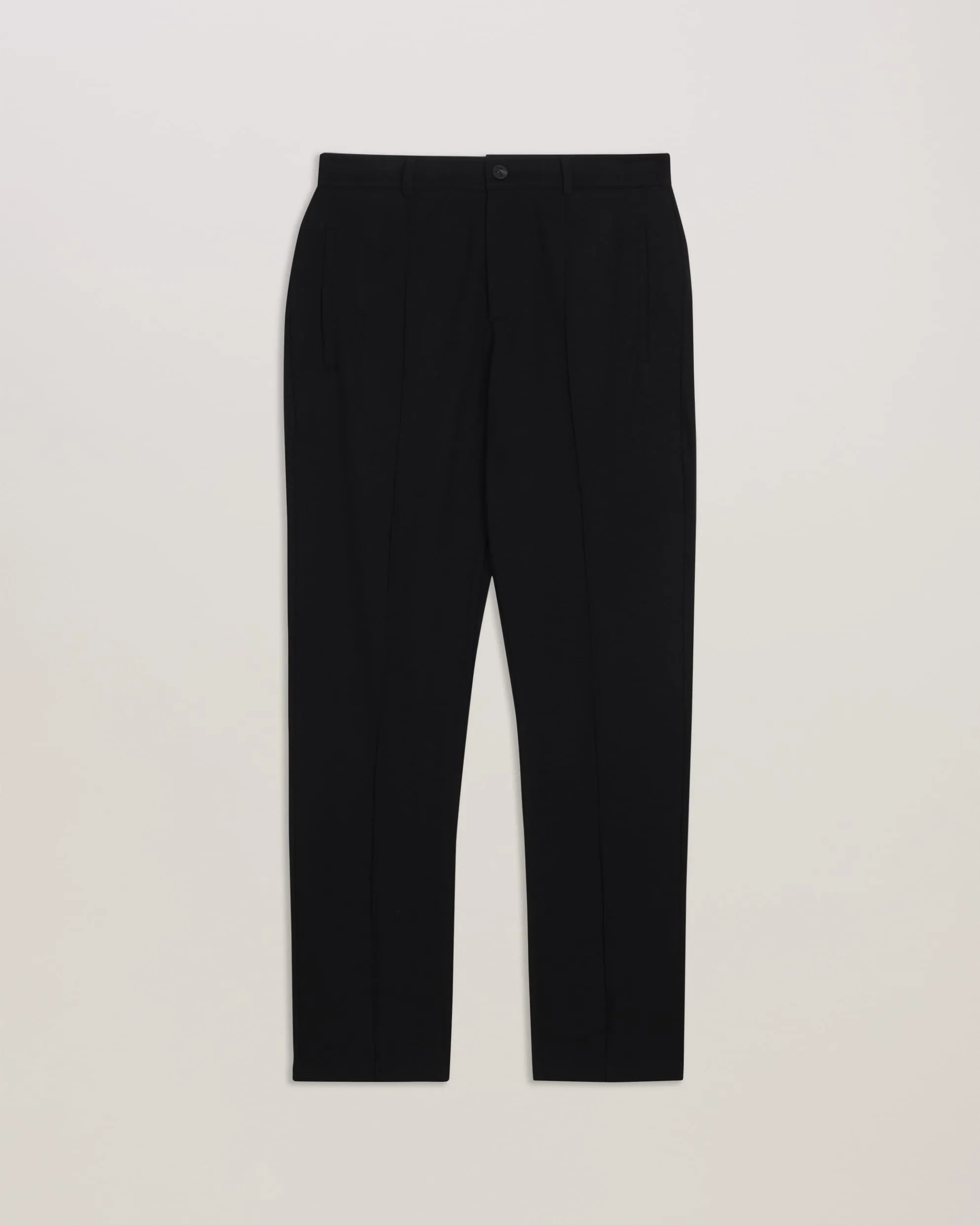 Vitron Slim Fit Creased Jersey Trousers Black