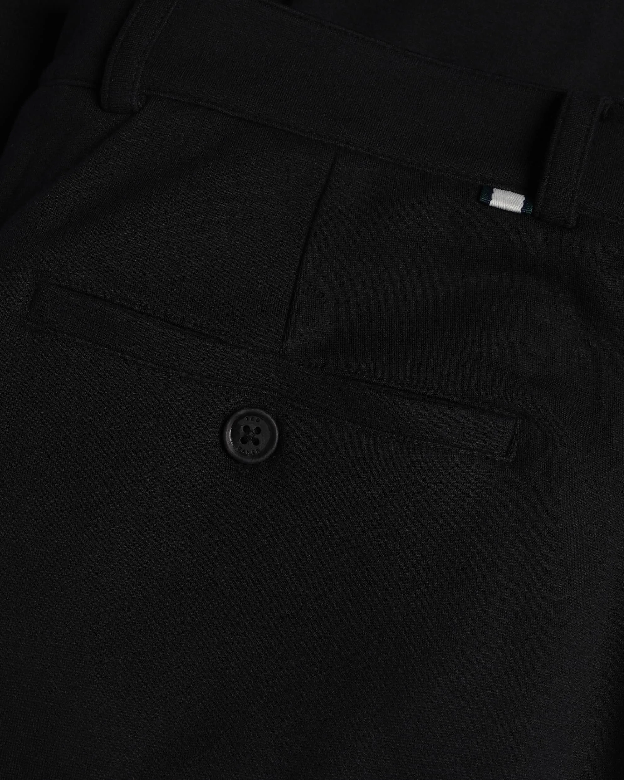 Vitron Slim Fit Creased Jersey Trousers Black