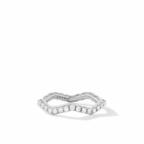 Zig Zag Stax Ring in Sterling Silver with Diamonds, 2mm