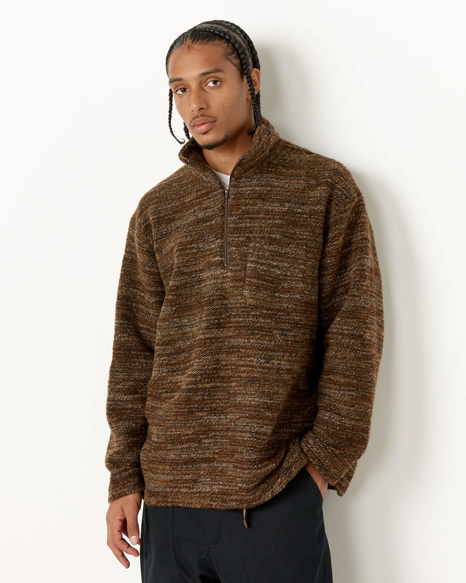 Zip Mock Knit Neck